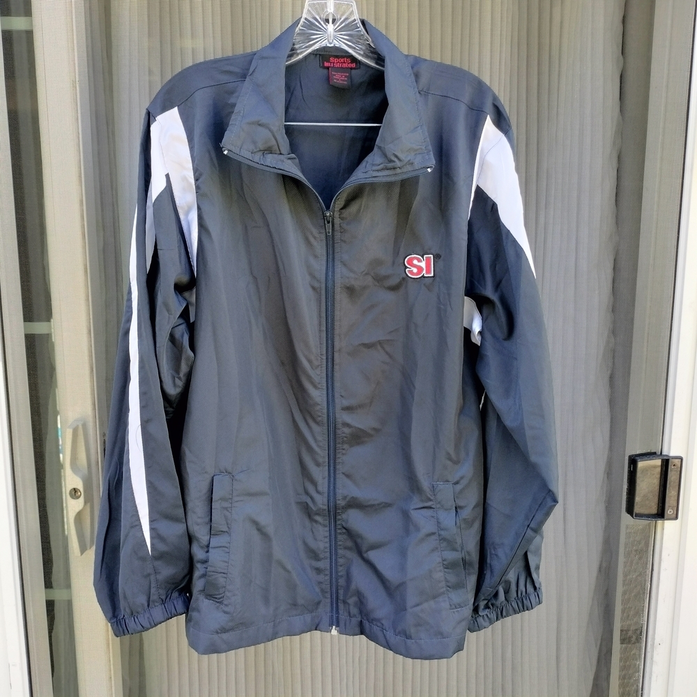 Sports Illustrated Unisex Blue and White Windbreaker